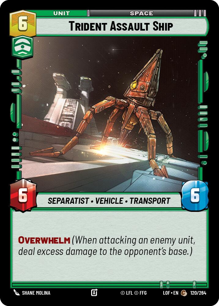 Trident Assault Ship (120/264) (120/264) [Legends of the Force] | Jomio and Rueliete's Cards and Comics