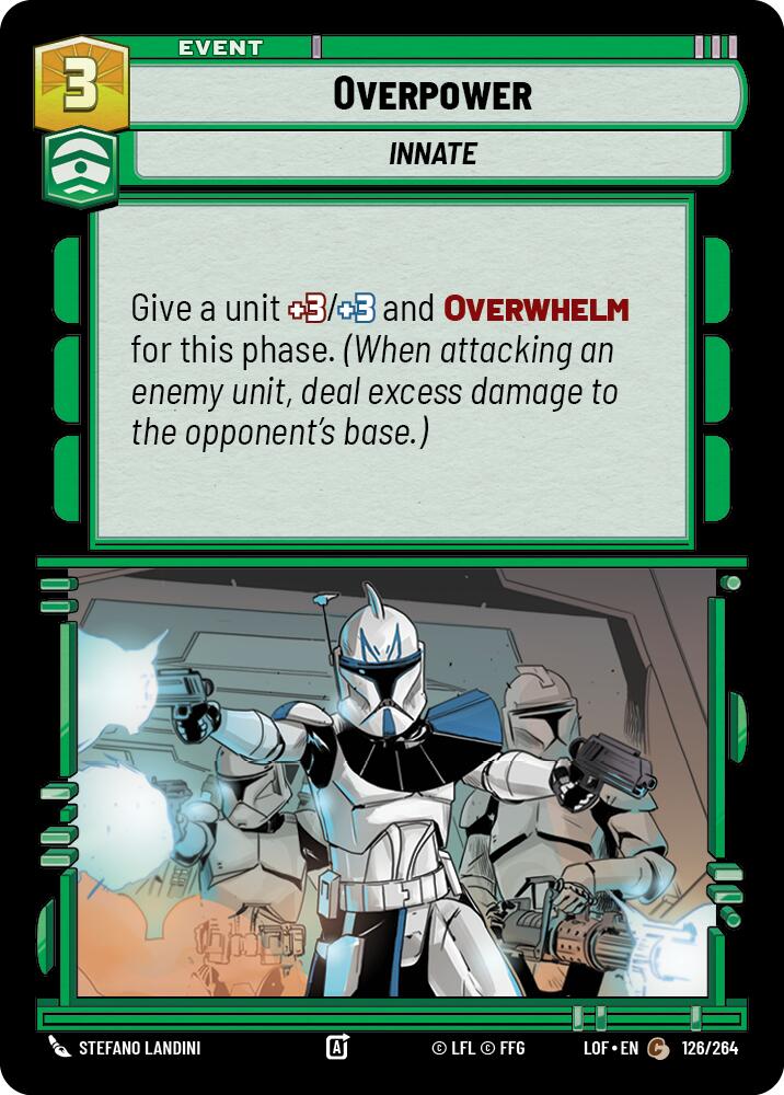 Overpower (126/264) (126/264) [Legends of the Force] | Jomio and Rueliete's Cards and Comics