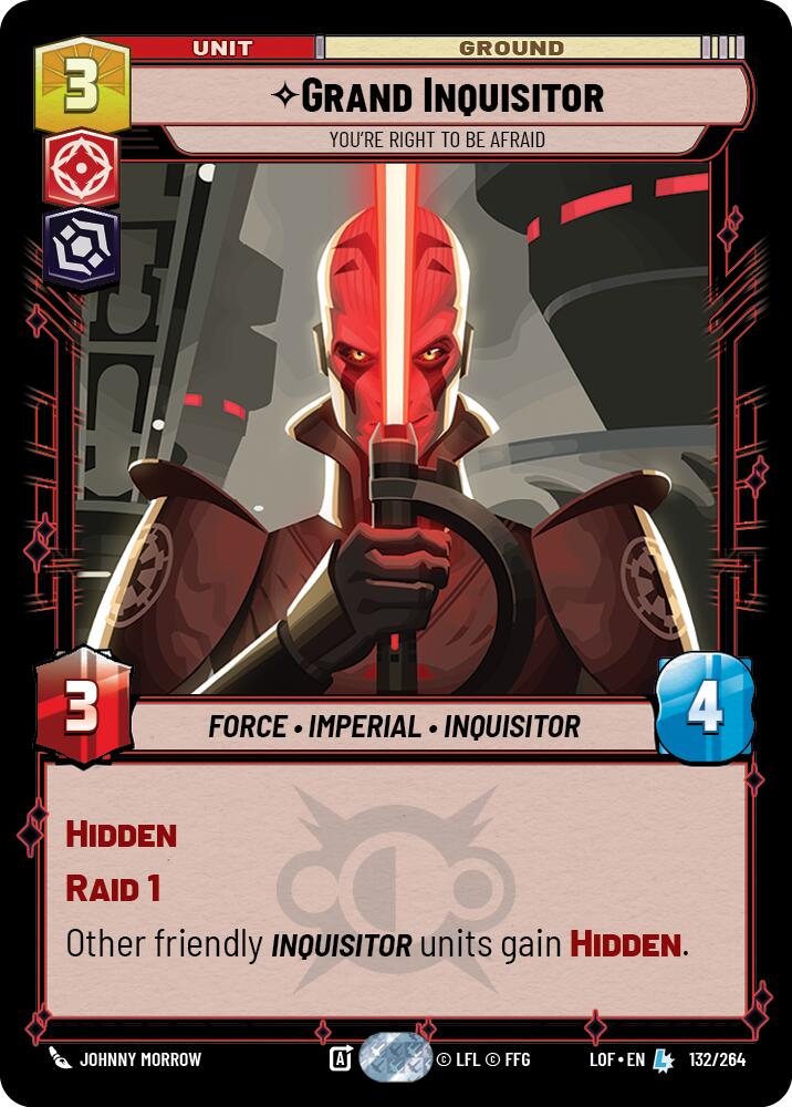 Grand Inquisitor - You're Right to Be Afraid (132/264) (132/264) [Legends of the Force] | Jomio and Rueliete's Cards and Comics