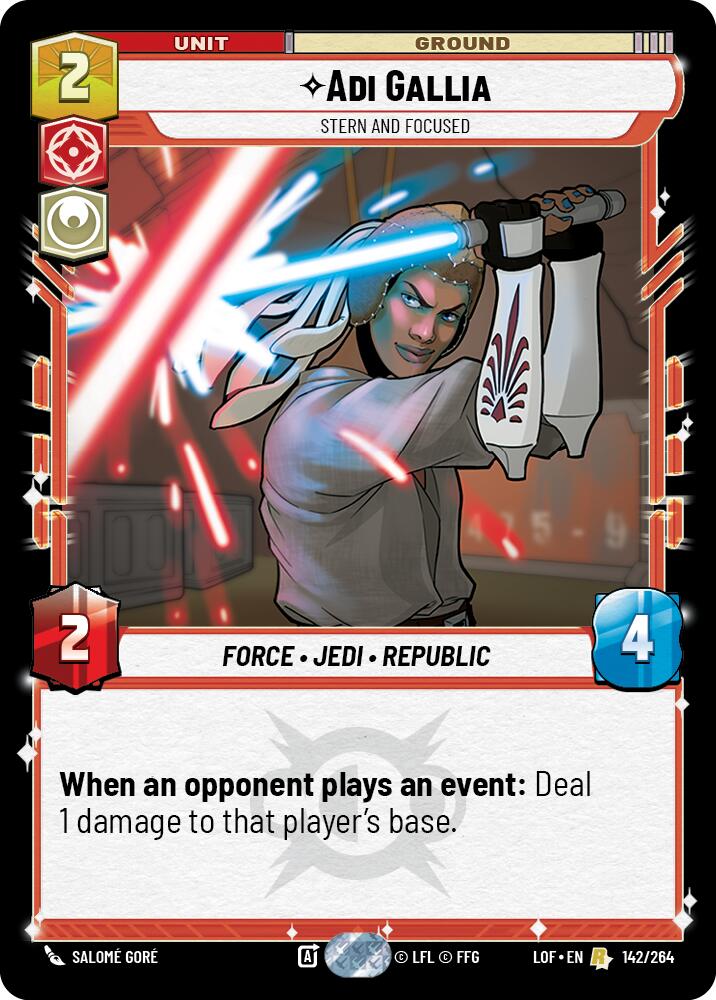 Adi Gallia - Stern and Focused (142/264) (142/264) [Legends of the Force] | Jomio and Rueliete's Cards and Comics