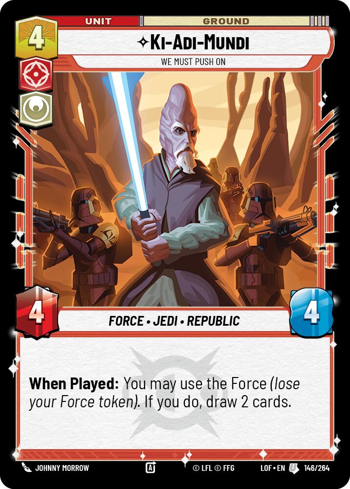Ki-Adi-Mundi - We Must Push On (146/264) (146/264) [Legends of the Force] | Jomio and Rueliete's Cards and Comics