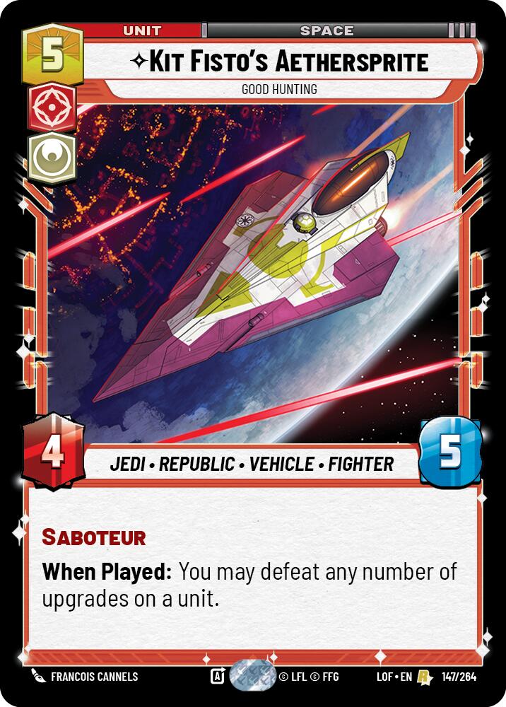 Kit Fisto's Aethersprite - Good Hunting (147/264) (147/264) [Legends of the Force] | Jomio and Rueliete's Cards and Comics