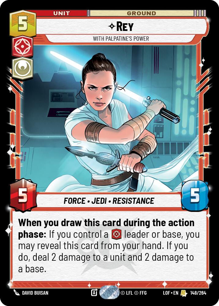 Rey - With Palpatine's Power (148/264) (148/264) [Legends of the Force] | Jomio and Rueliete's Cards and Comics