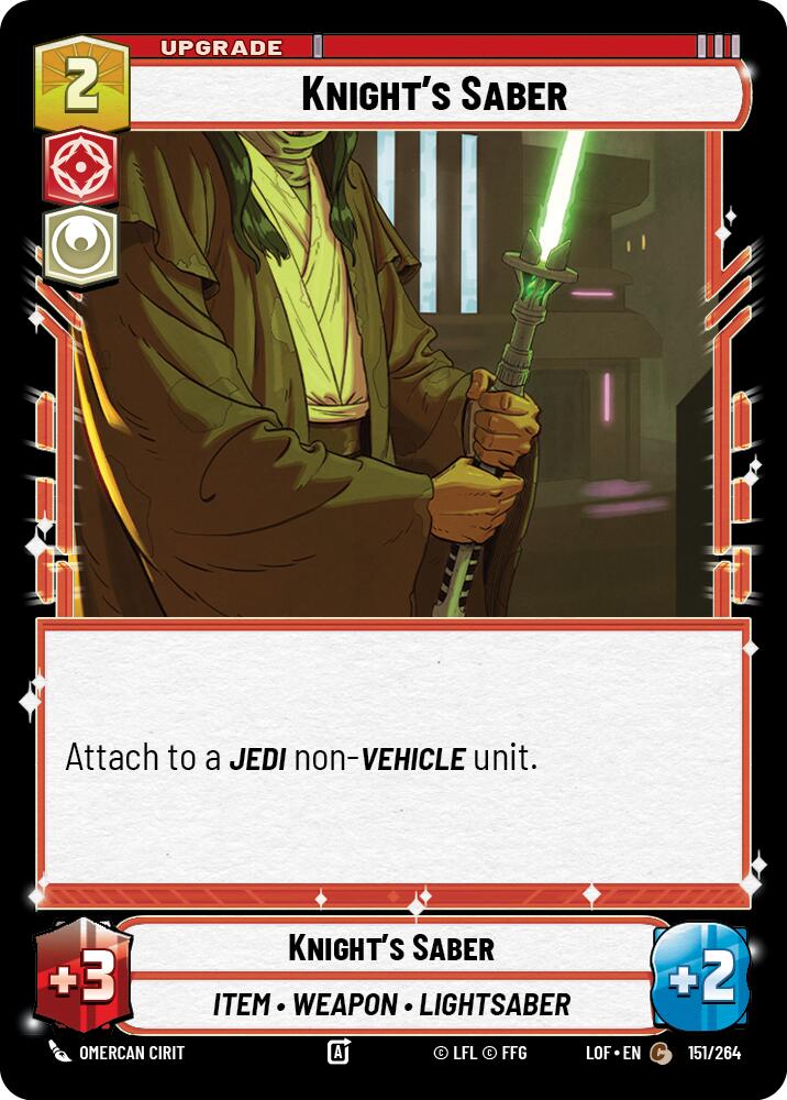 Knight's Saber (151/264) (151/264) [Legends of the Force] | Jomio and Rueliete's Cards and Comics