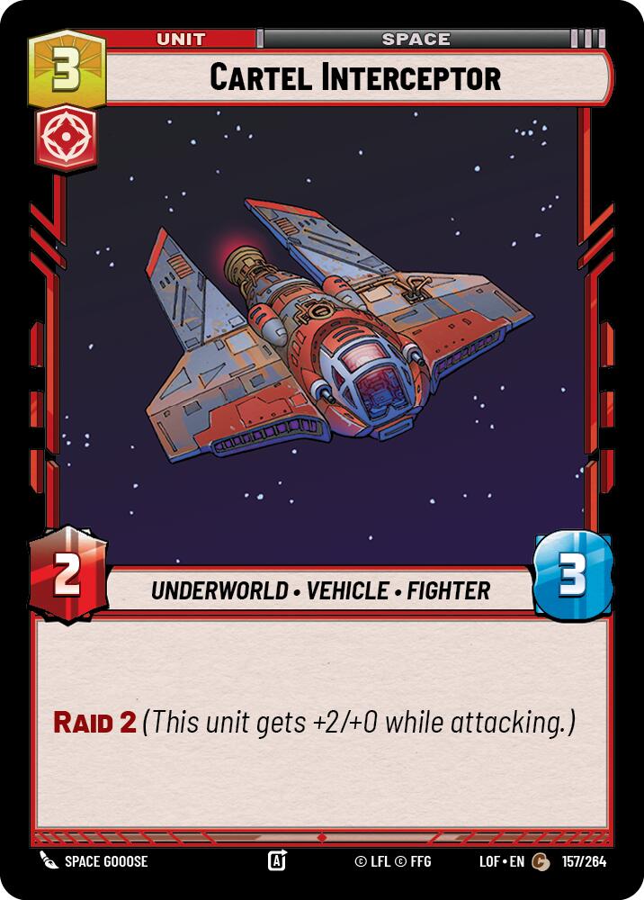 Cartel Interceptor (157/264) (157/264) [Legends of the Force] | Jomio and Rueliete's Cards and Comics