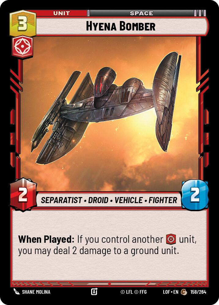 Hyena Bomber (158/264) (158/264) [Legends of the Force] | Jomio and Rueliete's Cards and Comics