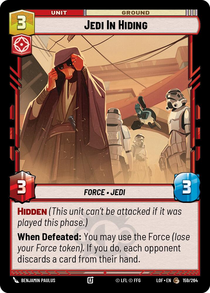 Jedi In Hiding (159/264) (159/264) [Legends of the Force] | Jomio and Rueliete's Cards and Comics
