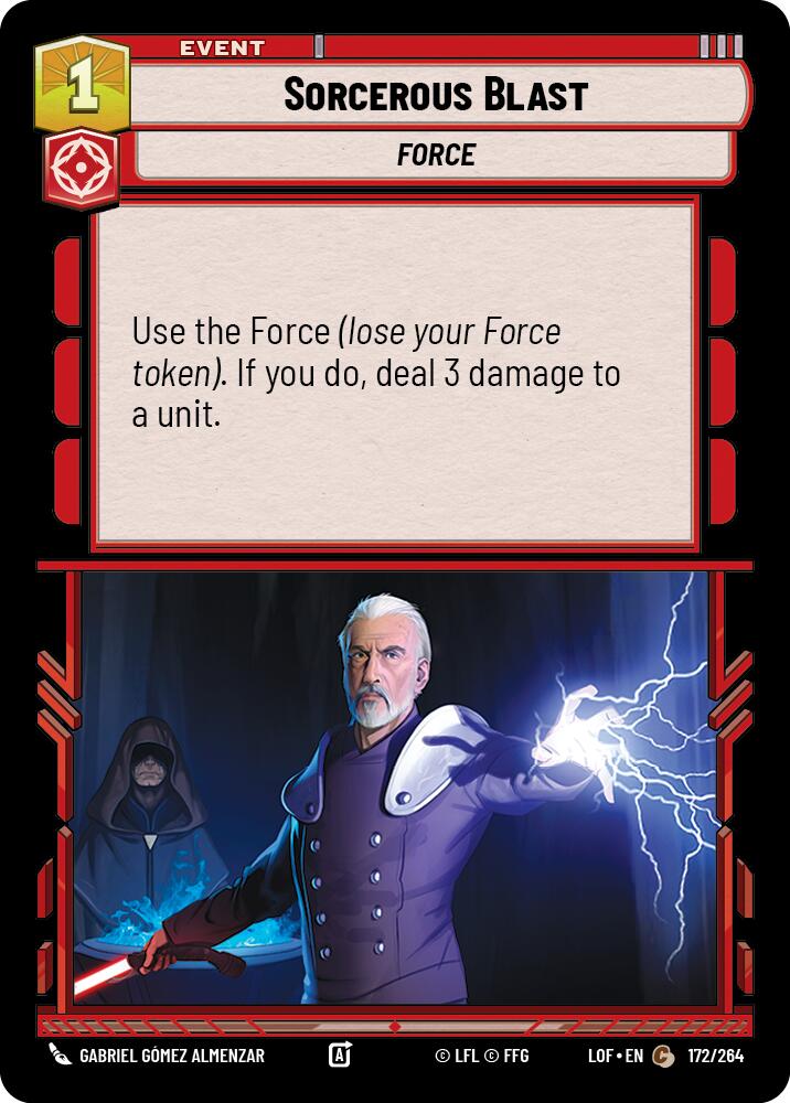 Sorcerous Blast (172/264) (172/264) [Legends of the Force] | Jomio and Rueliete's Cards and Comics