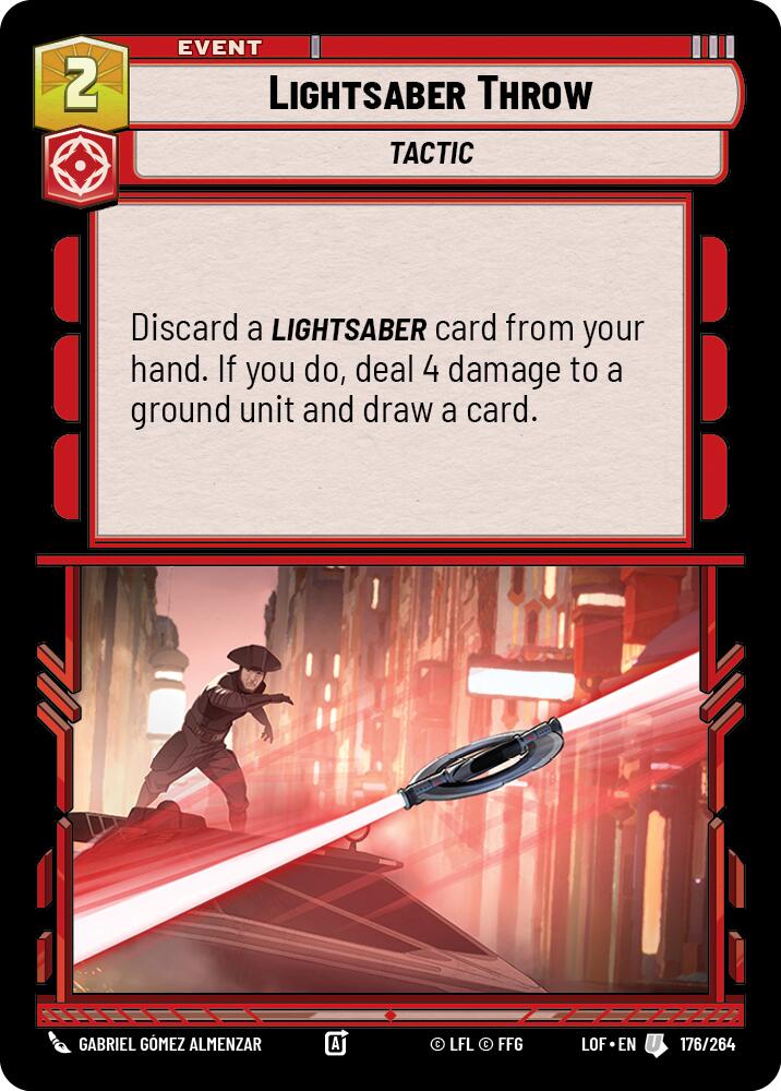 Lightsaber Throw (176/264) (176/264) [Legends of the Force] | Jomio and Rueliete's Cards and Comics