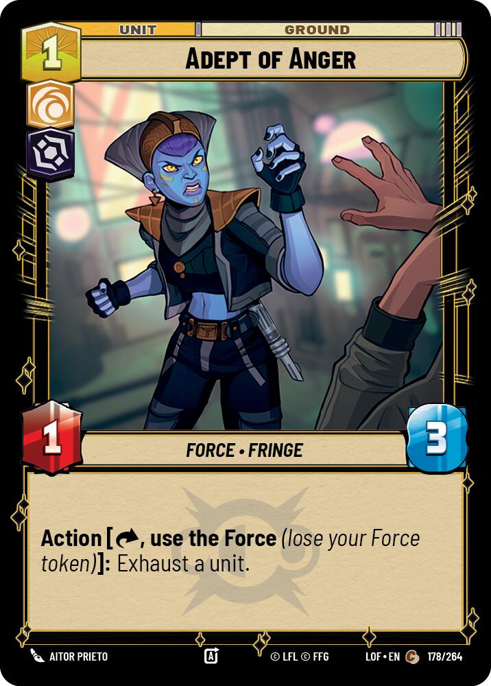 Adept of Anger (178/264) (178/264) [Legends of the Force] | Jomio and Rueliete's Cards and Comics