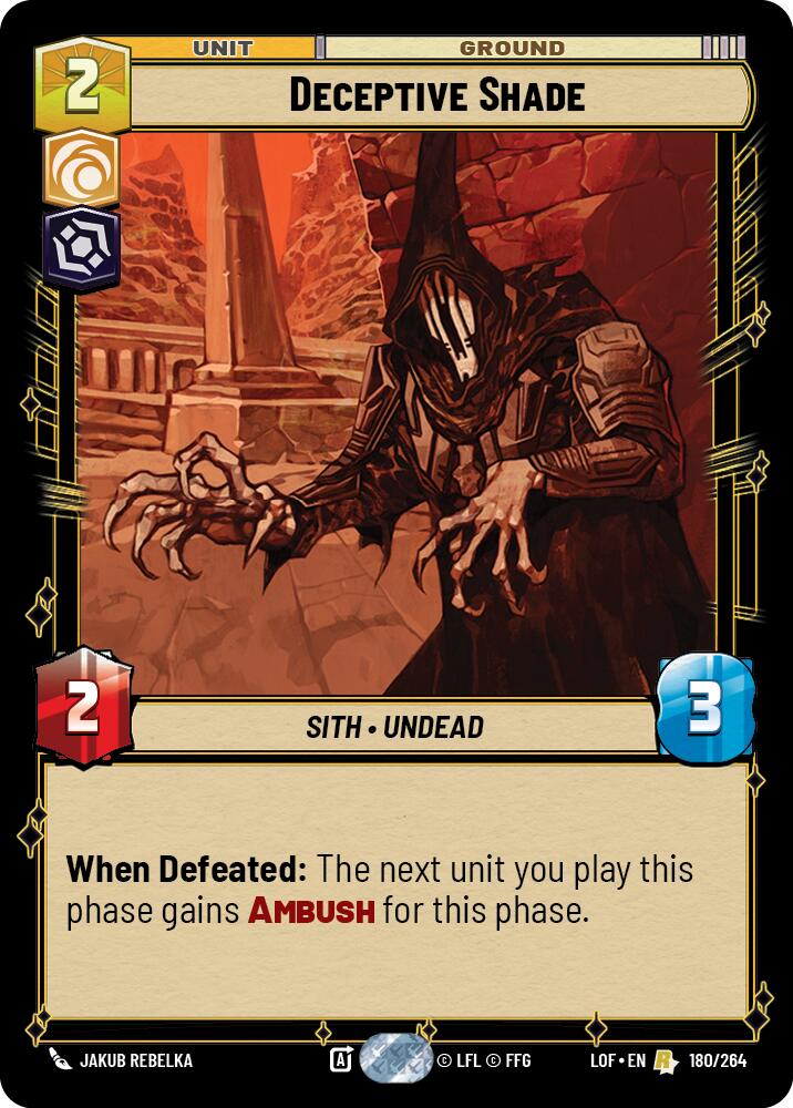 Deceptive Shade (180/264) (180/264) [Legends of the Force] | Jomio and Rueliete's Cards and Comics