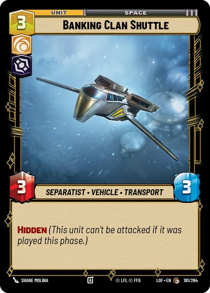 Banking Clan Shuttle (181/264) (181/264) [Legends of the Force] | Jomio and Rueliete's Cards and Comics