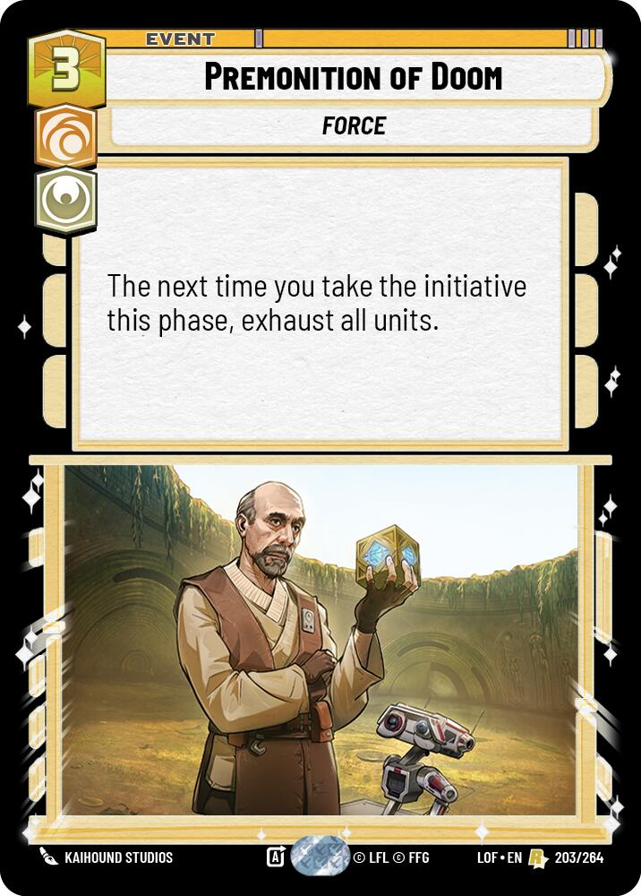 Premonition of Doom (203/264) (203/264) [Legends of the Force] | Jomio and Rueliete's Cards and Comics