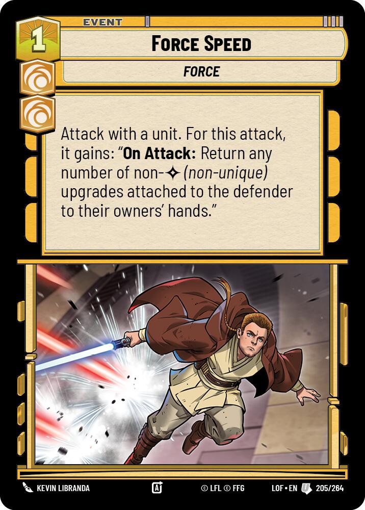 Force Speed (205/264) (205/264) [Legends of the Force] | Jomio and Rueliete's Cards and Comics