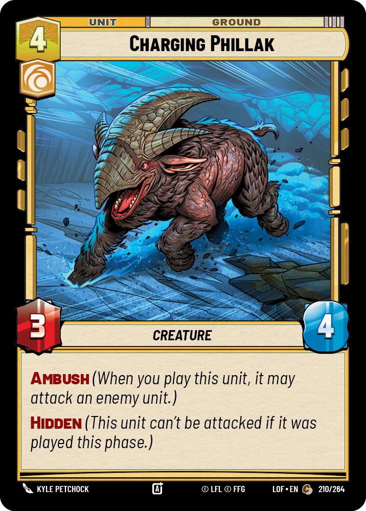 Charging Phillak (210/264) (210/264) [Legends of the Force] | Jomio and Rueliete's Cards and Comics