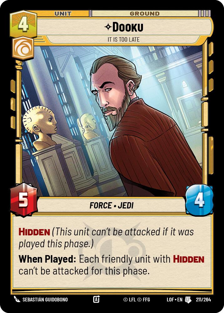 Dooku - It Is Too Late (211/264) (211/264) [Legends of the Force] | Jomio and Rueliete's Cards and Comics
