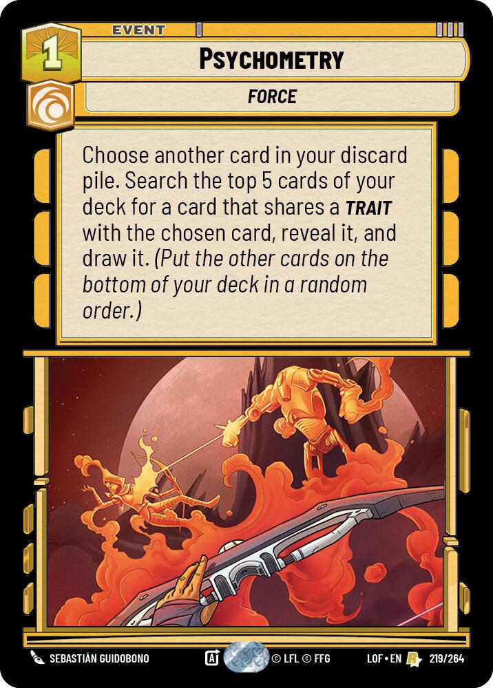 Psychometry (219/264) (219/264) [Legends of the Force] | Jomio and Rueliete's Cards and Comics