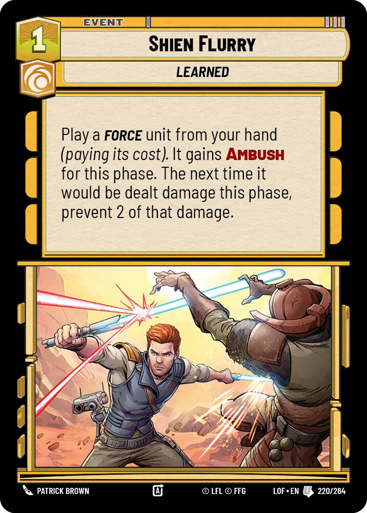 Shien Flurry (220/264) (220/264) [Legends of the Force] | Jomio and Rueliete's Cards and Comics