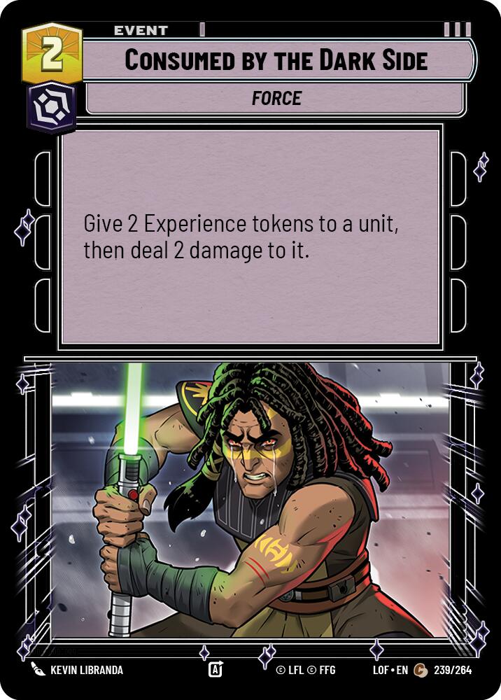 Consumed by the Dark Side (239/264) (239/264) [Legends of the Force] | Jomio and Rueliete's Cards and Comics
