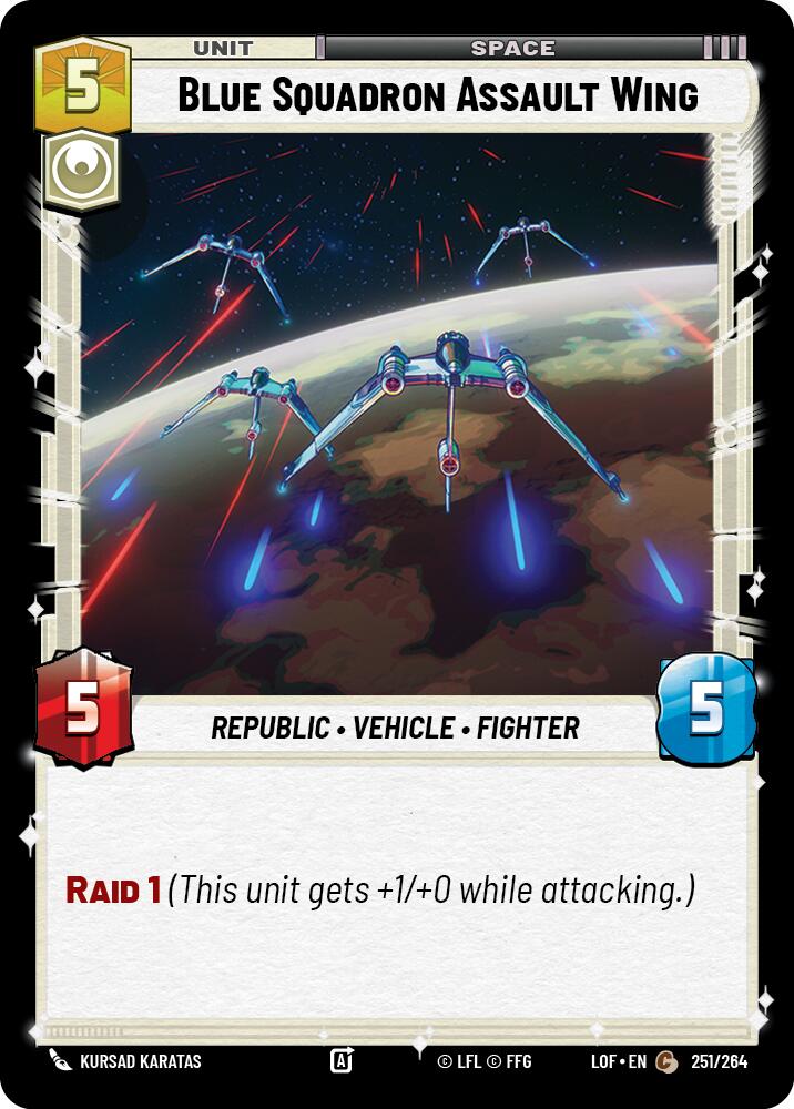Blue Squadron Assault Wing (251/264) (251/264) [Legends of the Force] | Jomio and Rueliete's Cards and Comics
