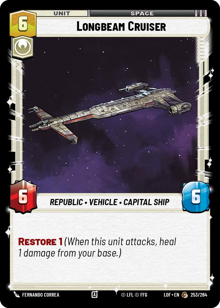 Longbeam Cruiser (253/264) (253/264) [Legends of the Force] | Jomio and Rueliete's Cards and Comics