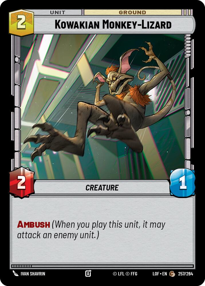 Kowakian Monkey-Lizard (257/264) (257/264) [Legends of the Force] | Jomio and Rueliete's Cards and Comics