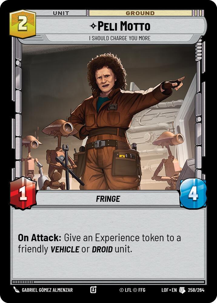 Peli Motto - I Should Charge You More (258/264) (258/264) [Legends of the Force] | Jomio and Rueliete's Cards and Comics