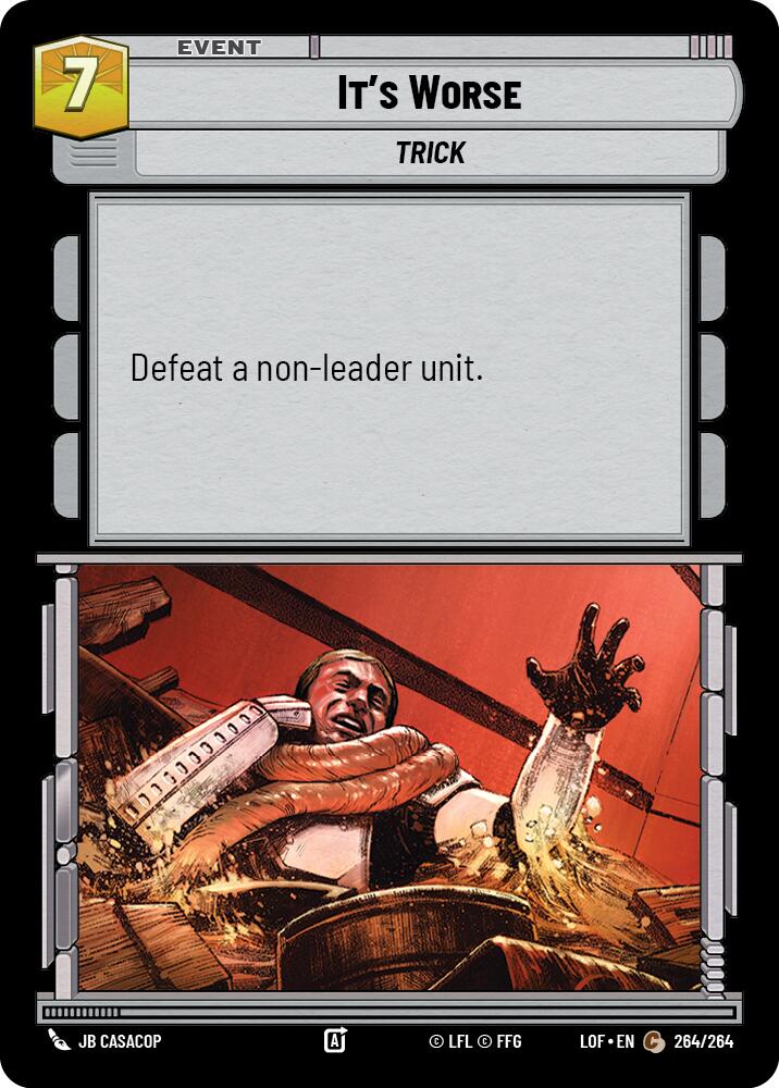 It's Worse (264/264) (264/264) [Legends of the Force] | Jomio and Rueliete's Cards and Comics