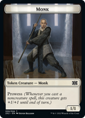 Cat Dragon // Monk Double-Sided Token [Double Masters 2022 Tokens] | Jomio and Rueliete's Cards and Comics
