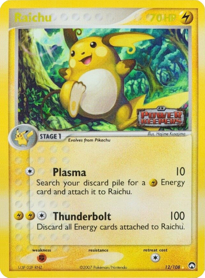 Raichu (12/108) (Stamped) [EX: Power Keepers] | Jomio and Rueliete's Cards and Comics