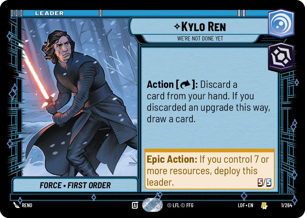 Kylo Ren - We're Not Done Yet (001/264) (001/264) [Legends of the Force] | Jomio and Rueliete's Cards and Comics