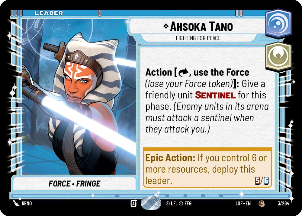 Ahsoka Tano - Fighting For Peace (003/264) (003/264) [Legends of the Force] | Jomio and Rueliete's Cards and Comics