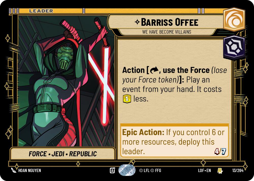 Barriss Offee - We Have Become Villains (013/264) (013/264) [Legends of the Force] | Jomio and Rueliete's Cards and Comics