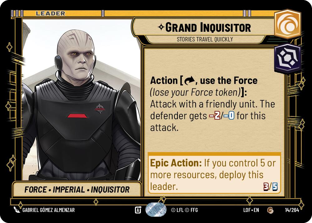 Grand Inquisitor - Stories Travel Quickly (014/264) (014/264) [Legends of the Force] | Jomio and Rueliete's Cards and Comics