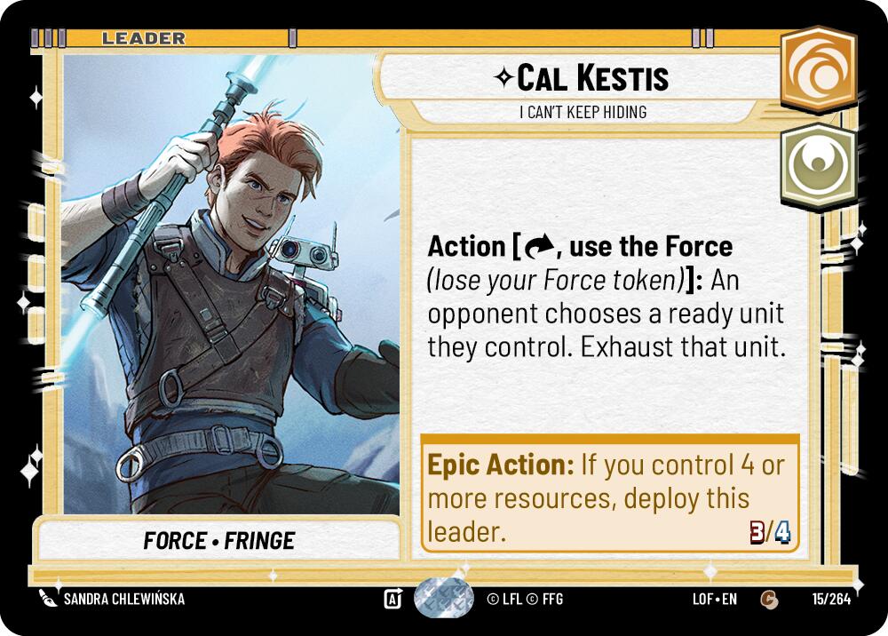 Cal Kestis - I Can't Keep Hiding (015/264) (015/264) [Legends of the Force] | Jomio and Rueliete's Cards and Comics