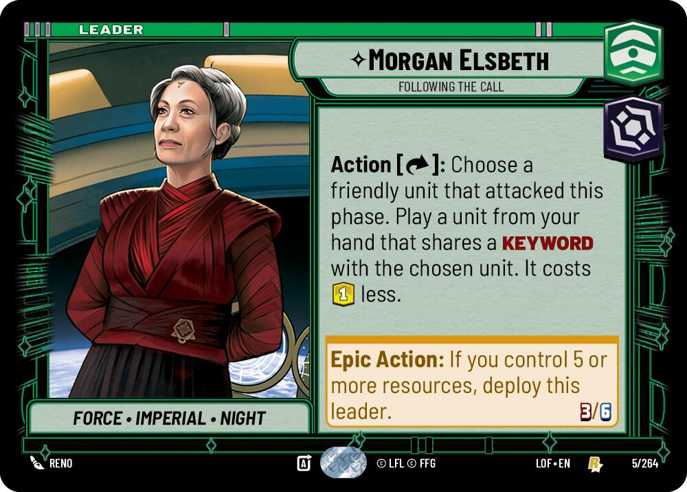 Morgan Elsbeth - Following the Call (005/264) (005/264) [Legends of the Force] | Jomio and Rueliete's Cards and Comics
