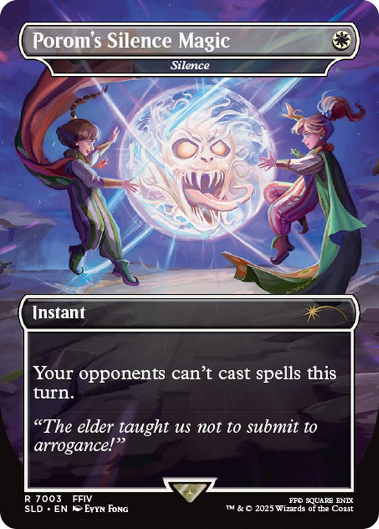 Porom's Silence Magic - Silence (Rainbow Foil) [Secret Lair Drop Series] | Jomio and Rueliete's Cards and Comics