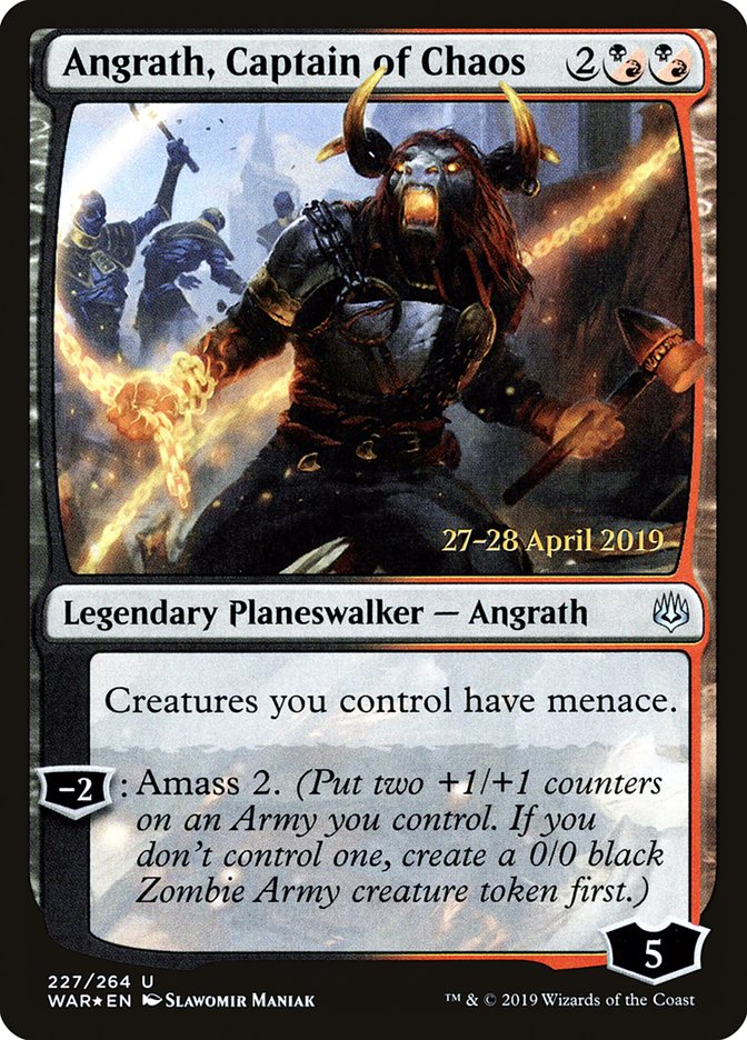 Angrath, Captain of Chaos [War of the Spark Prerelease Promos] | Jomio and Rueliete's Cards and Comics