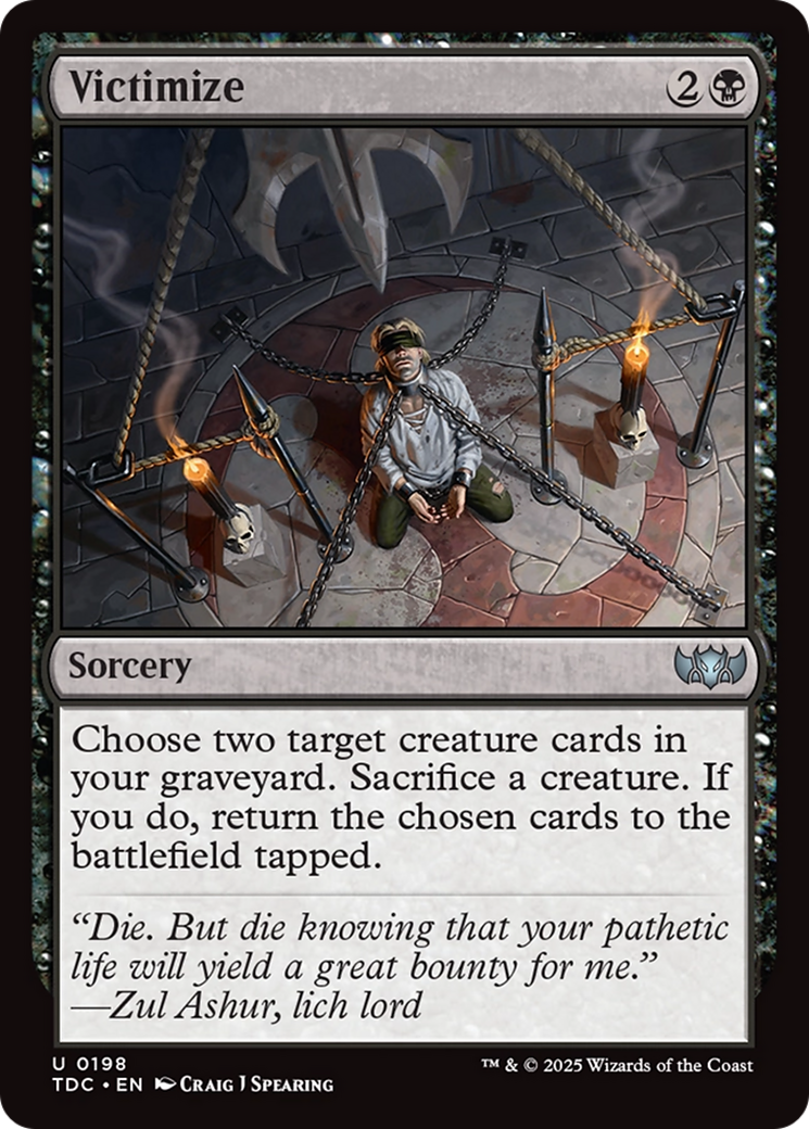 Victimize [Tarkir: Dragonstorm Commander] | Jomio and Rueliete's Cards and Comics