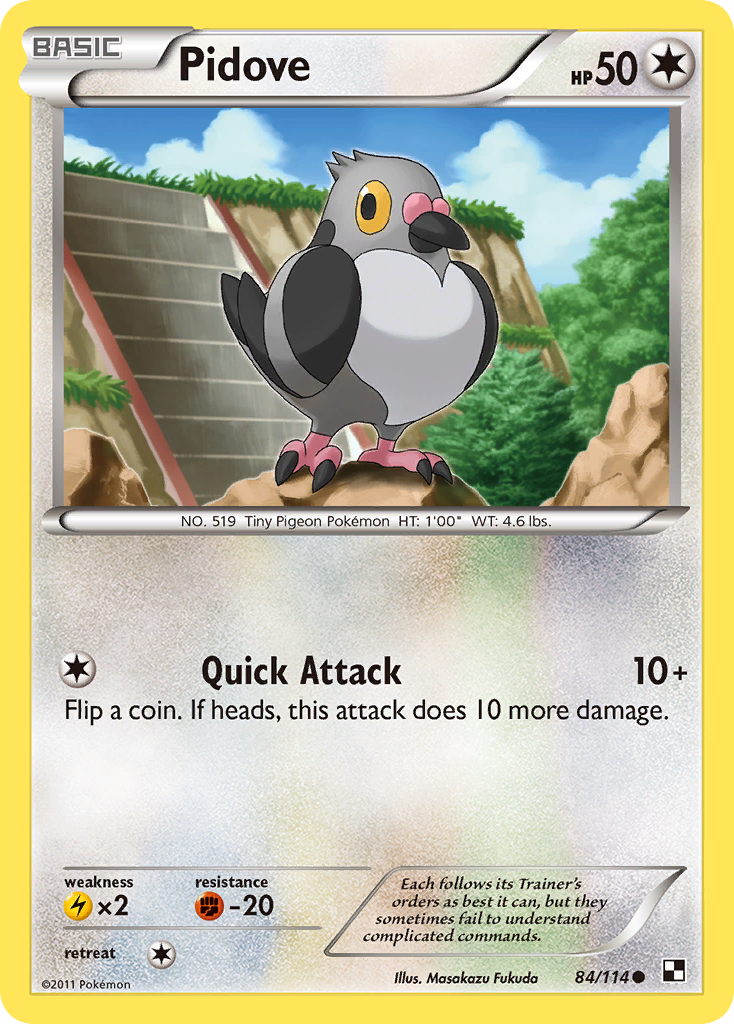 Pidove (84/114) [Black & White: Base Set] | Jomio and Rueliete's Cards and Comics