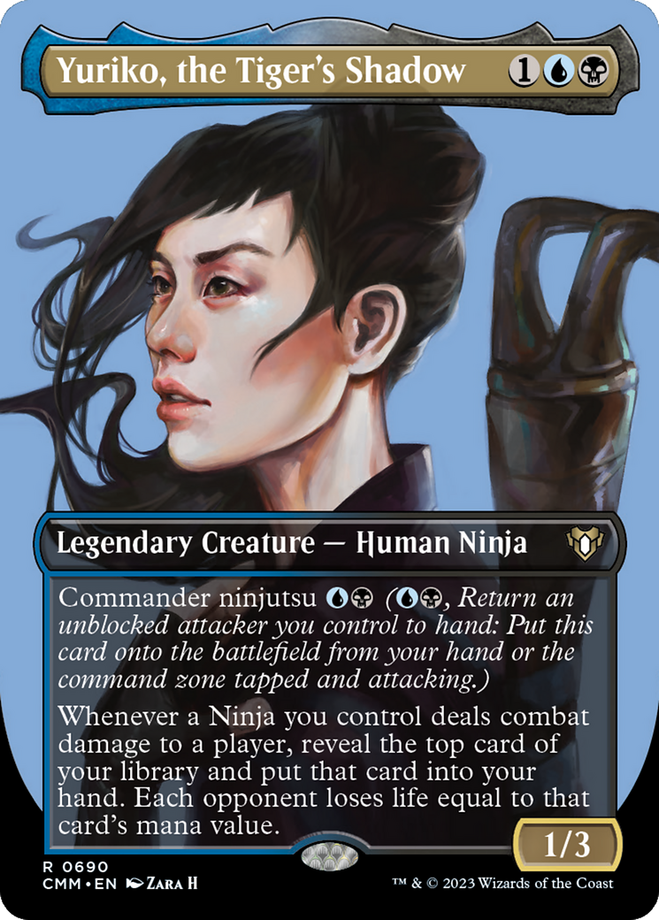Yuriko, the Tiger's Shadow (Borderless Profile) [Commander Masters] | Jomio and Rueliete's Cards and Comics