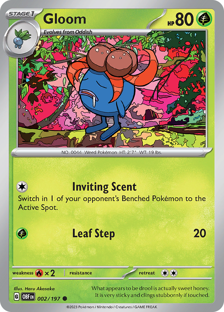 Gloom (002/197) [Scarlet & Violet: Obsidian Flames] | Jomio and Rueliete's Cards and Comics