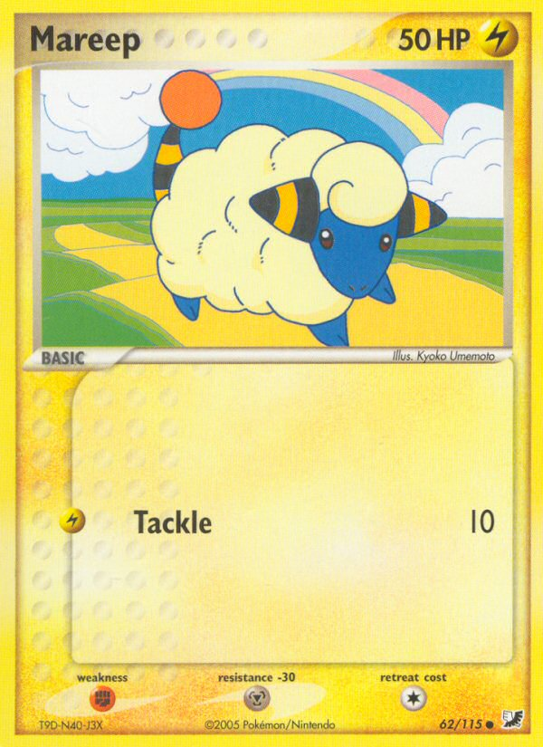 Mareep (62/115) [EX: Unseen Forces] | Jomio and Rueliete's Cards and Comics