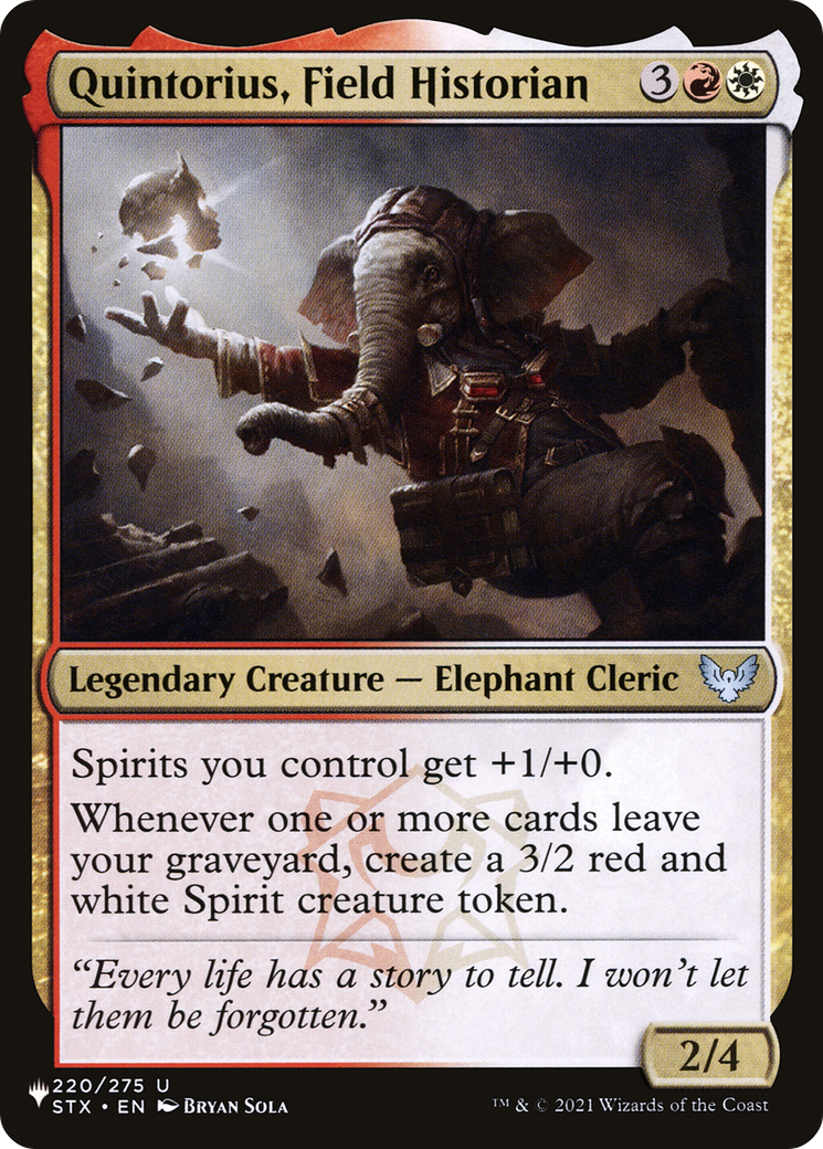 Quintorius, Field Historian [The List] | Jomio and Rueliete's Cards and Comics