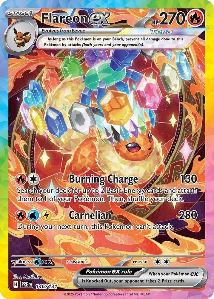 Flareon ex (146/131) [Scarlet & Violet: Prismatic Evolutions] | Jomio and Rueliete's Cards and Comics