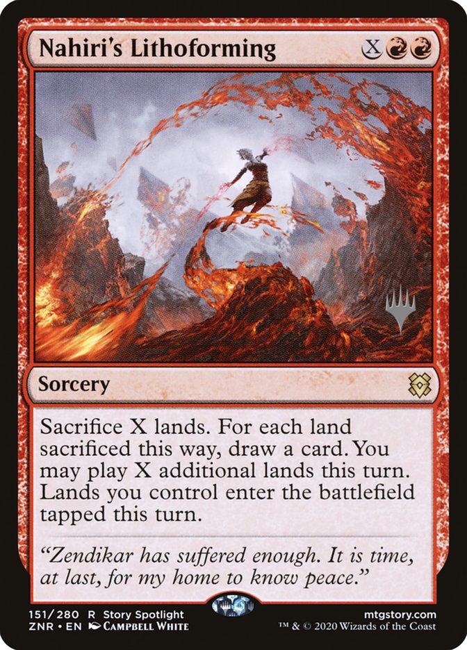 Nahiri's Lithoforming (Promo Pack) [Zendikar Rising Promos] | Jomio and Rueliete's Cards and Comics