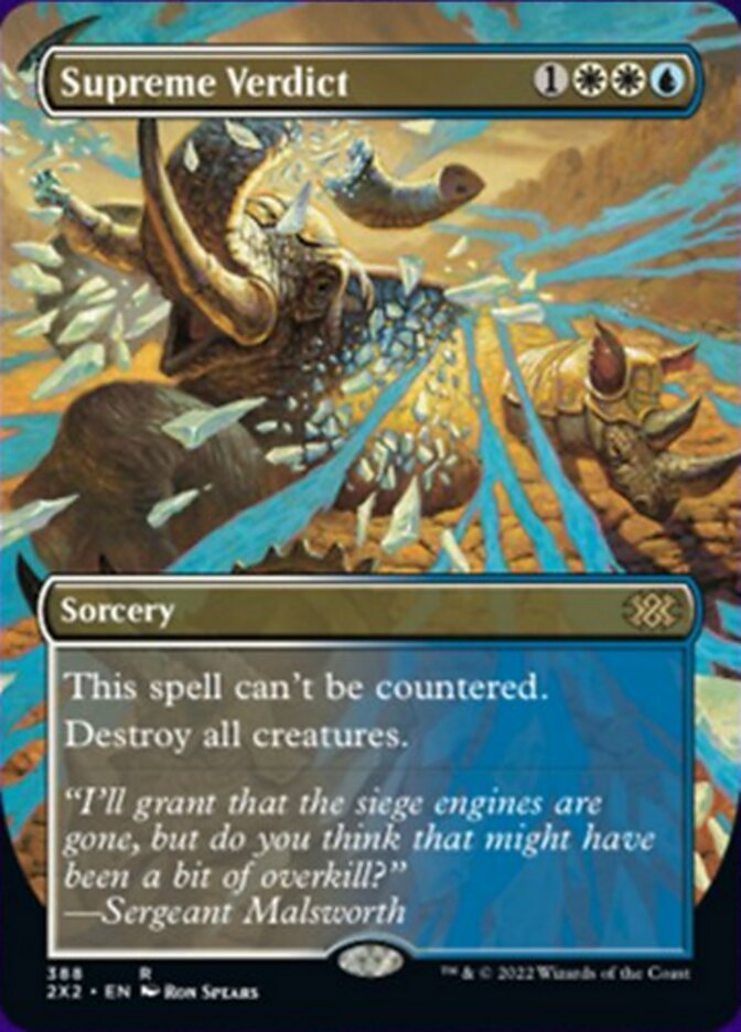 Supreme Verdict (Borderless Alternate Art) [Double Masters 2022] | Jomio and Rueliete's Cards and Comics