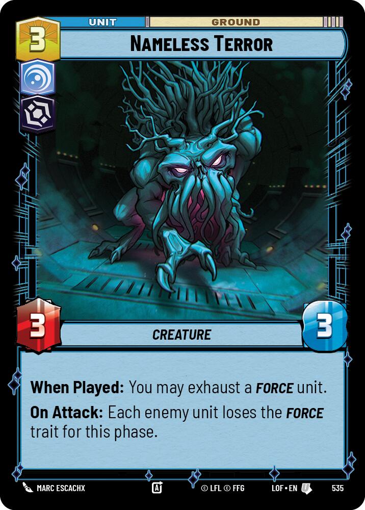 Nameless Terror (535) (Foil) (535) [Legends of the Force] | Jomio and Rueliete's Cards and Comics
