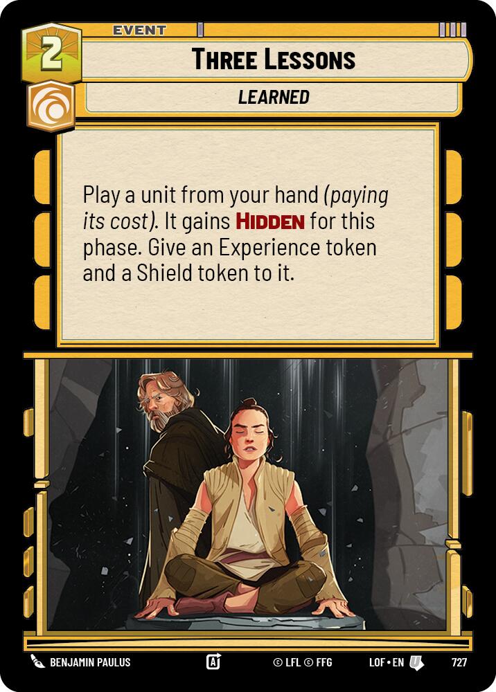 Three Lessons (727) (Foil) (727) [Legends of the Force] | Jomio and Rueliete's Cards and Comics