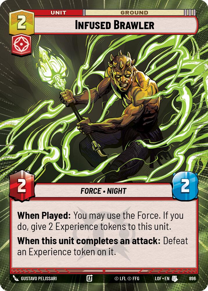 Infused Brawler (896) (Hyperspace Foil) (896) [Legends of the Force] | Jomio and Rueliete's Cards and Comics